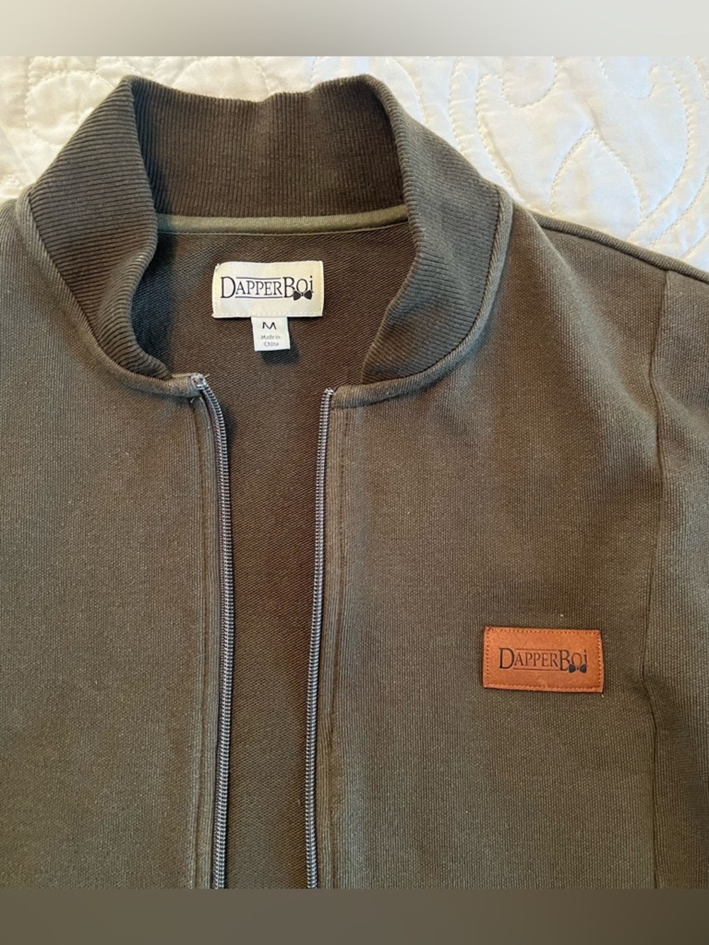 Excellent Preloved Condition DapperBoi Men's Sweater Jacket - Hunter Green - Picture 10 of 10